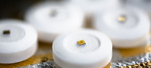 Proteus Digital Health ingestible sensor on a single tablet