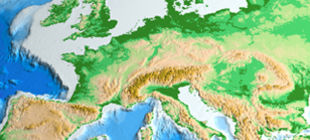 satellite image of Europe